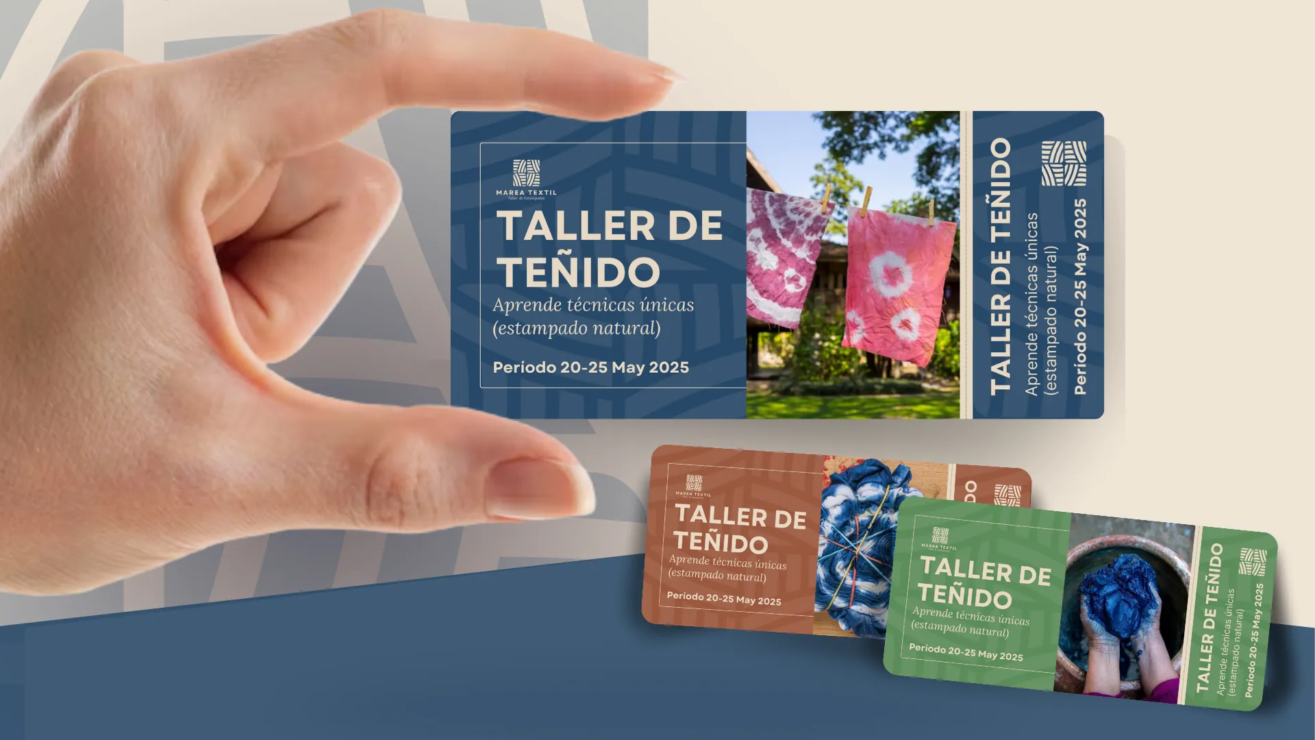 Marea Textil Mockup Invitaciones