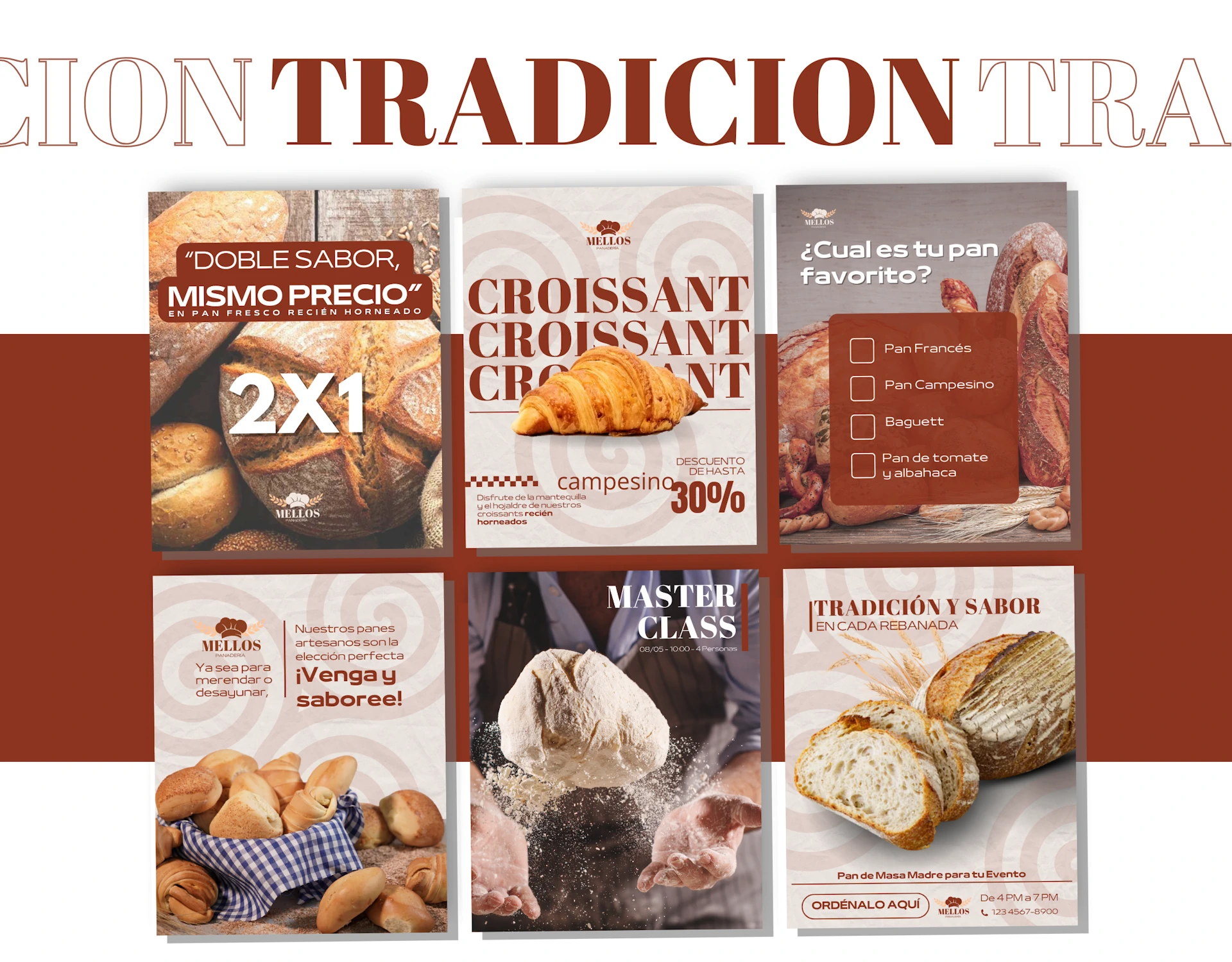 Diseño de post de redes para Panaderia tradicional