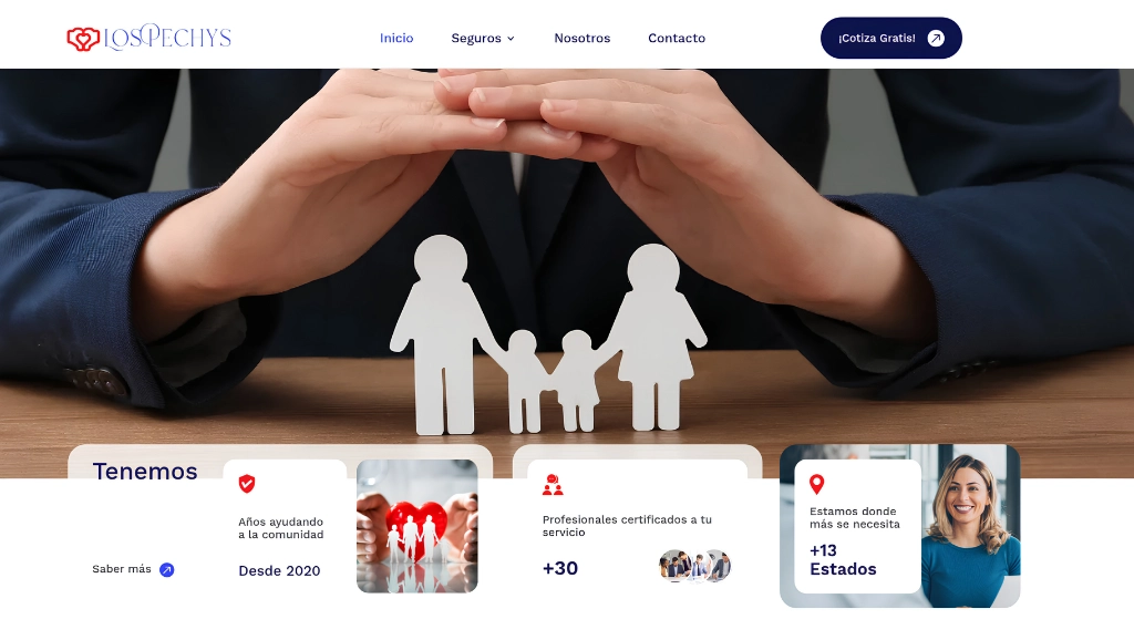 Captura de la web de Los Pechys Asesores